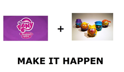 Size: 1200x697 | Tagged: safe, g4, all caps, exploitable meme, make it happen, meme, meta, my little pony logo, nerfuls