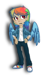 Size: 400x700 | Tagged: safe, artist:odis-odis, rainbow dash, human, g4, clothes, converse, female, humanized, shoes, simple background, solo, transparent background, winged humanization