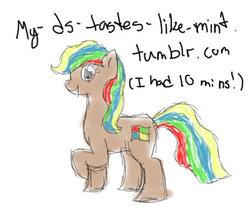 Size: 482x408 | Tagged: safe, artist:my-ds-tastes-like-mint, pony, 30 minute art challenge, microsoft windows, ponified, solo