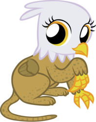 Size: 2669x3393 | Tagged: safe, artist:astringe, gilda, griffon, g4, chickub, cub, female, high res, li'l gilda, simple background, transparent background, vector, young, younger
