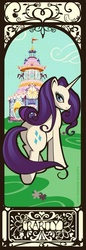 Size: 372x1080 | Tagged: safe, artist:tinrobo, rarity, pony, g4, carousel boutique, modern art, nouveau, solo