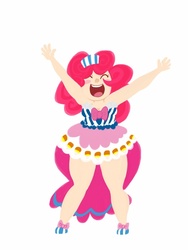 Size: 768x1024 | Tagged: safe, pinkie pie, human, g4, clothes, dress, female, gala dress, humanized, open mouth, solo