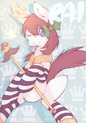 Size: 1043x1500 | Tagged: safe, artist:lonelycross, oc, oc only, oc:troll-raipony, clothes, socks, striped socks