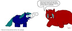 Size: 2211x973 | Tagged: safe, artist:phantomfluffy, fluffy pony, crying, fluffy pony original art, meta