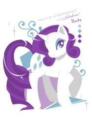 Size: 563x750 | Tagged: safe, artist:tinrobo, rarity, pony, g4, quote, solo