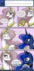 Size: 550x1132 | Tagged: safe, artist:johnjoseco, princess celestia, princess luna, alicorn, pony, ask princess molestia, princess molestia, g4, ask, comic, tumblr