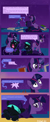 Size: 699x1681 | Tagged: safe, artist:dotrook, twilight sparkle, oc, oc:nyx, alicorn, pony, g4, bait and switch, comic, cute, feels, filly, mama twilight, mother and daughter, nyxabetes