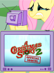 Size: 563x771 | Tagged: safe, fluttershy, pony, g4, a christmas story 2, crying, exploitable meme, meme, tv meme