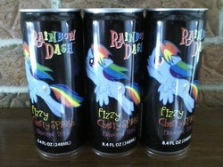 Size: 1280x960 | Tagged: safe, rainbow dash, g4, can, cherry, drink, irl, ledge, merchandise, photo