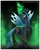 Size: 827x1029 | Tagged: safe, artist:nyaasu, queen chrysalis, changeling, changeling queen, g4, bedroom eyes, crown, fangs, female, glowing horn, horn, jewelry, looking at you, open mouth, pixiv, raised hoof, regalia, signature, smiling, solo, standing, wings