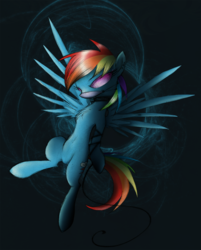 Size: 884x1100 | Tagged: safe, artist:foxinshadow, artist:kairaanix, rainbow dash, g4, duo