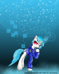 Size: 929x1161 | Tagged: safe, artist:kairaanix, dj pon-3, vinyl scratch, pony, unicorn, g4, duo, female, mare