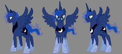 Size: 2032x908 | Tagged: dead source, safe, artist:egophiliac, princess luna, alicorn, pony, g4, female to male, gray background, hoof shoes, male, prince artemis, rule 63, short mane, simple background, solo, stallion