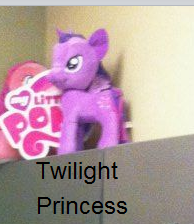 Size: 194x224 | Tagged: safe, twilight sparkle, alicorn, pony, g4, official, alicornspiracy, funrise, hilarious in hindsight, image macro, irl, it begins, my little pony logo, photo, plushie, twilight sparkle (alicorn)