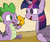 Size: 1024x853 | Tagged: safe, artist:asluc96, peewee, spike, twilight sparkle, g4