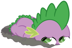 Size: 2925x1971 | Tagged: safe, artist:joemasterpencil, spike, dragon, g4, faic, looking up, male, meme, prone, simple background, solo, special eyes, transparent background, vector, wat