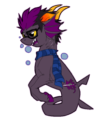 Size: 583x638 | Tagged: safe, artist:azzly, merpony, eridan ampora, homestuck, ponified