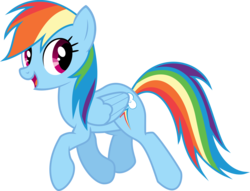 Size: 8357x6400 | Tagged: safe, artist:parclytaxel, rainbow dash, pegasus, pony, g4, suited for success, .svg available, absurd resolution, female, looking at you, mare, simple background, smiling, solo, transparent background, trotting, vector