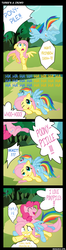 Size: 1330x5060 | Tagged: safe, artist:mangaka-girl, fluttershy, pinkie pie, rainbow dash, g4, comic, floppy ears, lying down, pony pile