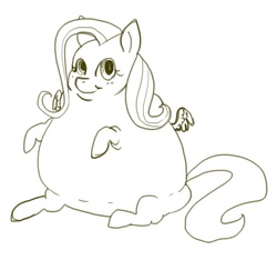 Size: 1496x1398 | Tagged: artist needed, safe, fluttershy, g4, fat, fattershy, morbidly obese, obese, short legs