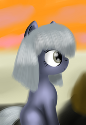 Size: 744x1073 | Tagged: safe, artist:artsygum, limestone pie, earth pony, pony, g4, female, mare, sitting, solo