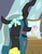 Size: 1200x1553 | Tagged: safe, artist:rydelfox, queen chrysalis, changeling, changeling queen, g4, fake cadance, female, jewelry, mirror, regalia, scene interpretation, this day aria, wedding veil