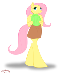 Size: 1320x1601 | Tagged: safe, artist:m a c d, fluttershy, anthro, g4, breasts, busty fluttershy, female