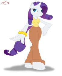 Size: 1417x1727 | Tagged: safe, artist:m a c d, rarity, anthro, g4, solo