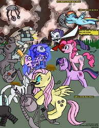 Size: 850x1100 | Tagged: safe, artist:rydelfox, applejack, fluttershy, pinkie pie, rainbow dash, rarity, twilight sparkle, g4, comic, jonathan coulton