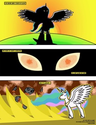 Size: 837x1093 | Tagged: safe, artist:rydelfox, princess celestia, g4, comic, jonathan coulton