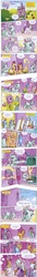 Size: 537x3916 | Tagged: safe, fluttershy (g3), kimono, minty, pinkie pie (g3), rainbow dash (g3), sparkleworks, sweetberry, tink-a-tink-a-too, pony, g3, official, angry, burnt cake, castle, ceramics, clothed ponies, comedian, comic, eyes closed, female, funny, mare, oh minty minty minty, oven, painting, ponyville castle