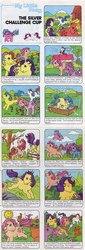 Size: 678x1999 | Tagged: safe, bow tie (g1), bubbles (g1), cherries jubilee, cotton candy (g1), firefly, lemon drop, majesty, peachy, trickles, twinkles, pony, comic:my little pony (g1), g1, bath, bubble, comic, cup (prize), disqualified, female, show jumping, silver cup, that pony sure does love flowers, the silver challenge cup