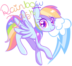 Size: 599x556 | Tagged: safe, artist:ipun, rainbow dash, pegasus, pony, g4, cute, dashabetes, female, heart eyes, mare, simple background, solo, white background