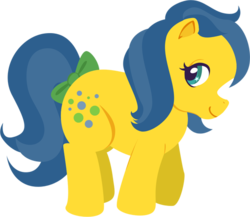 Size: 500x433 | Tagged: safe, artist:tinrobo, bubbles (g1), pony, g1, coat markings, facial markings, female, solo, star (coat marking)