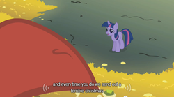 Size: 640x355 | Tagged: safe, screencap, basil, twilight sparkle, dragon, pony, unicorn, dragonshy, g4, cave, gem, gold, gold coins, treasure, youtube caption