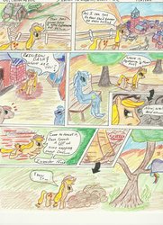 Size: 2496x3440 | Tagged: safe, artist:seventozen, applejack, lyra heartstrings, rainbow dash, comic:rocket to insanity, fanfic:rocket to insanity, g4, comic, fanfic, fanfic art, high res