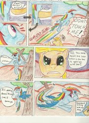 Size: 2496x3440 | Tagged: safe, artist:seventozen, applejack, rainbow dash, comic:rocket to insanity, fanfic:rocket to insanity, g4, comic, fanfic, fanfic art, high res