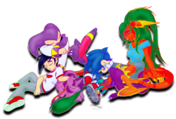 Size: 1024x693 | Tagged: safe, artist:feniiku, twilight sparkle, oc, human, g4, crossover, danny fenton, danny phantom, male, nights, nights into dreams, simple background, sleeping, sonic the hedgehog, sonic the hedgehog (series), transparent background