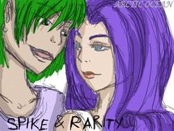 Size: 640x480 | Tagged: safe, artist:arcticocean, rarity, spike, g4, female, humanized, male, ship:sparity, shipping, straight