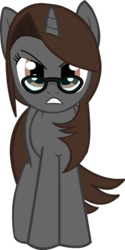 Size: 376x753 | Tagged: safe, artist:neoartimus, artist:sigmavirus1, oc, oc only, oc:sonata, pony, unicorn, turnabout storm, g4, glare, glasses, simple background, transparent background, vector