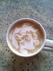 Size: 600x800 | Tagged: safe, artist:cappuccinofrosting, applejack, g4, coffee, latte