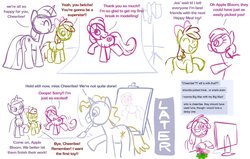 Size: 900x571 | Tagged: safe, artist:shuffle001, apple bloom, cheerilee, ponet, twilight sparkle, earth pony, pony, unicorn, g4, comic, toy