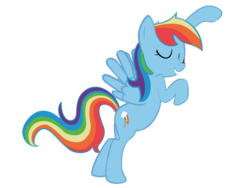Size: 1032x774 | Tagged: safe, artist:ocarina0ftimelord, rainbow dash, pegasus, pony, g4, eyes closed, female, mare, simple background, transparent background, vector