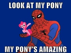 Size: 477x358 | Tagged: safe, pinkie pie, g4, 60s spider-man, male, meme, spider-man