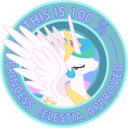 Size: 269x269 | Tagged: dead source, safe, artist:ambris, princess celestia, alicorn, pony, g4, approval, seal of approval, simple background, solo, transparent background