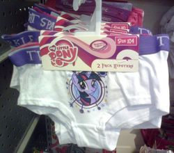 Size: 700x617 | Tagged: safe, twilight sparkle, pony, g4, briefs, clothes, hipster, irl, merchandise, panties, photo, pony print underwear, silly panties, underwear, white underwear