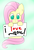 Size: 1288x1916 | Tagged: safe, artist:kitkatluvspie1329, fluttershy, pegasus, pony, g4, female, i love you, mare, sign, solo