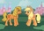 Size: 1330x918 | Tagged: safe, artist:psylocke83, applejack, applejack (g1), earth pony, pony, g1, g4, dream castle, duality, female, generational ponidox, hilarious in hindsight, mare, sweet apple acres