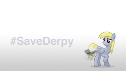 Size: 1920x1080 | Tagged: safe, artist:sterlingpony, derpy hooves, pegasus, pony, g4, derpygate, eraser, female, mare, sad, wallpaper