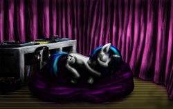 Size: 1900x1200 | Tagged: safe, artist:xx-mr-no-name-xx, dj pon-3, vinyl scratch, g4, sleeping